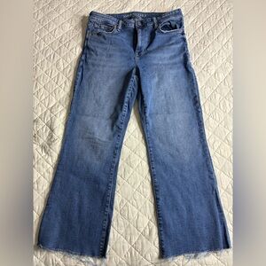 American Eagle Outfitters Blue cropped flared kick Jean